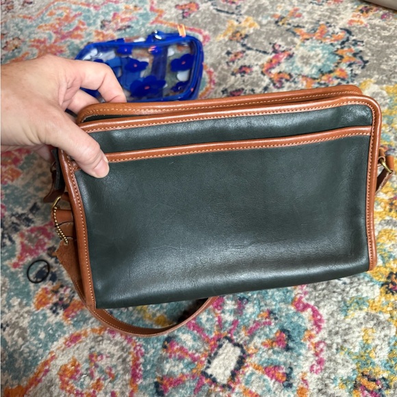 COACH Natural Full Grain Leather Crossbody Bag - Picture 12 of 13